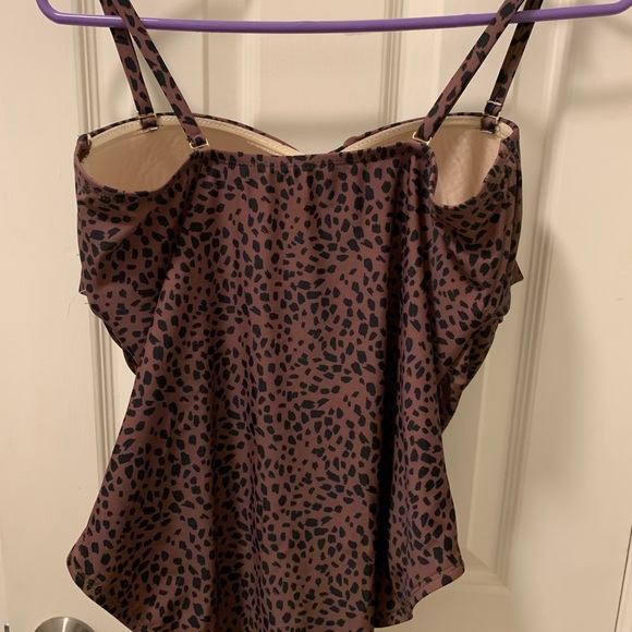 Leopard Print One Piece Bathing Suit, Target, Large - Picture 2 of 4